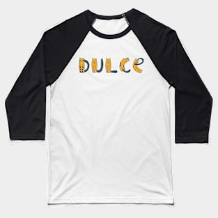 Dulce | Girl Name | Cat Lover | Cat Illustration Baseball T-Shirt